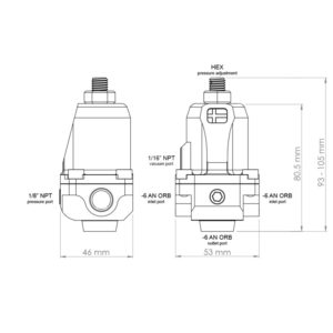 Tanque de compensaciÃ³n de combustible 2G de 2,0 litros para bombas de combustible externas