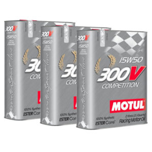 Pack de aceite de motor de competición Motul 300V 15W50 (3 x 2L)