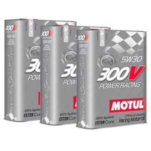 Pack de aceite de motor Motul Power Racing de 300 V - 5W30 (2L)